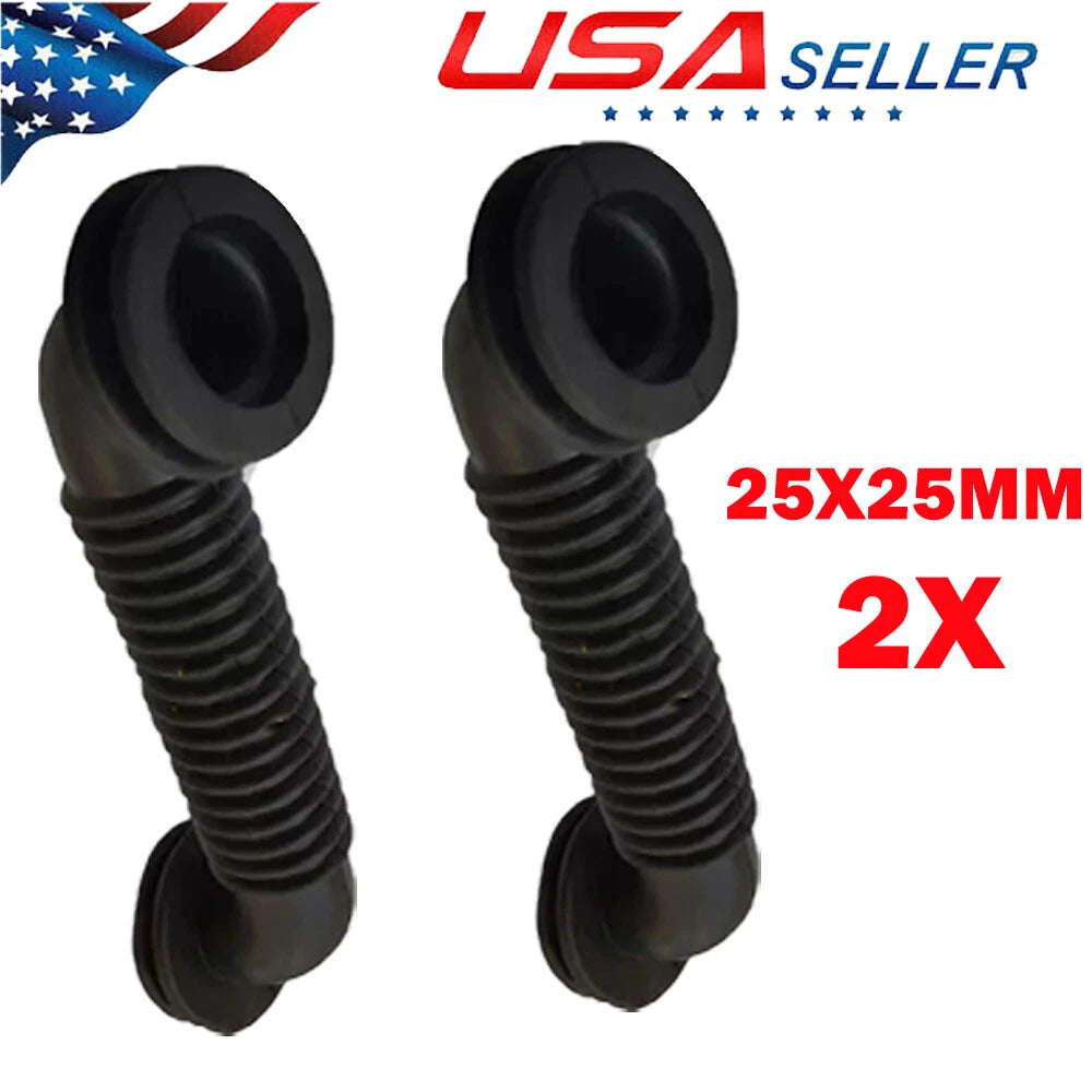 2X 25x25MM Car Wire Harness Door Tube Dust-proof Protection Tubes