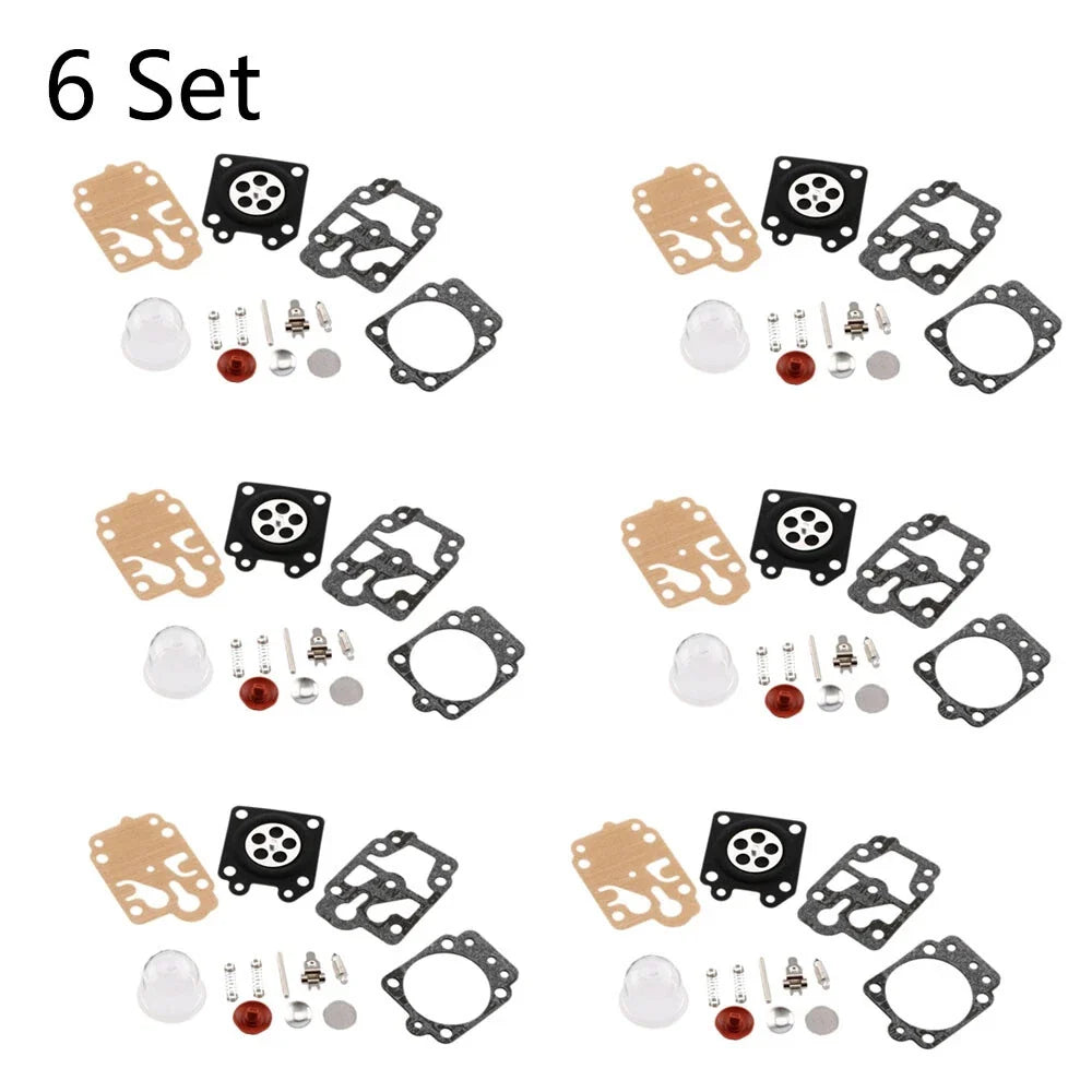Set of 6 Carburetor Repair Kits for Honda CG260 CG330 Walbro 43CC 52CC