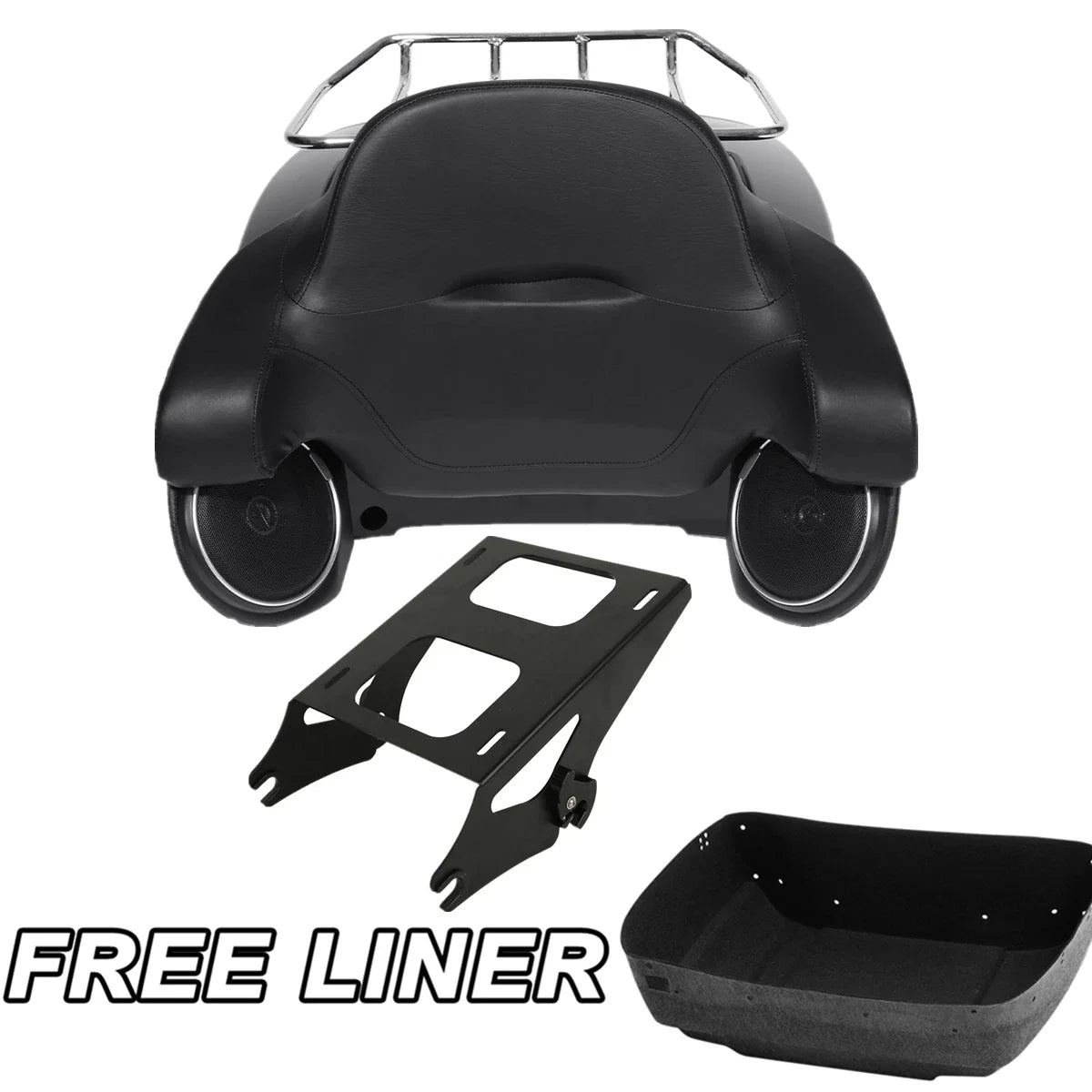 Trunk Pad Mount Rack Speakers for Harley Touring Electra Glide (2014–2023)