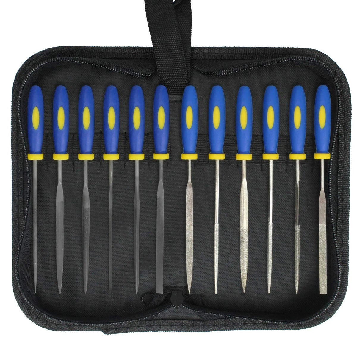 2 Sets Carbon Steel Files and 6pcs Diamond Files for Automotive Use
