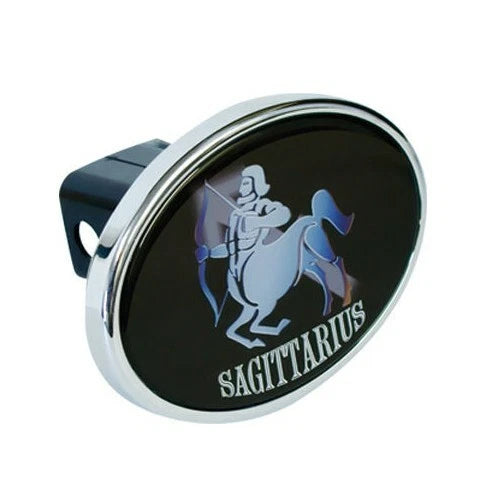 Chrome Metal Oval Tow Trailer Hitch Cover Plug for Sagittarius Zodiac (EHC062)