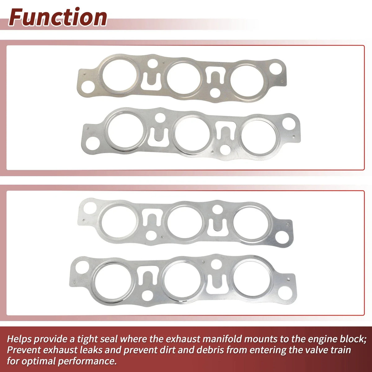 2X Exhaust Manifold Header Gasket for Lexus IS (1999–2005) No. 1717370050
