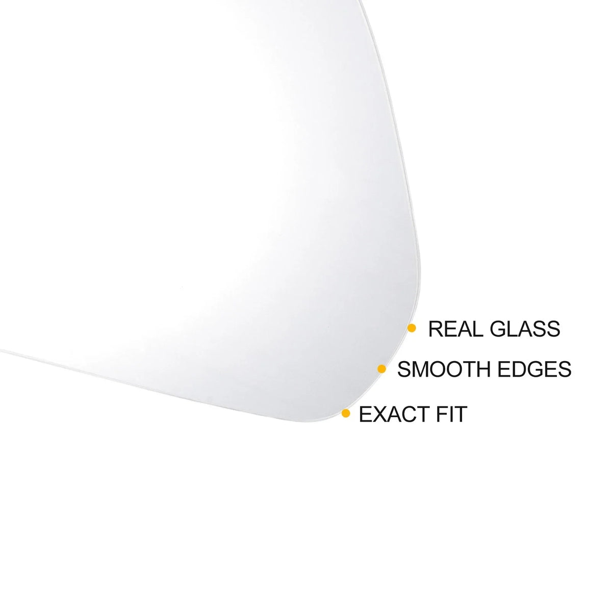 Right Side White Mirror Glass for Hyundai IX25 Creta (2014–2017)