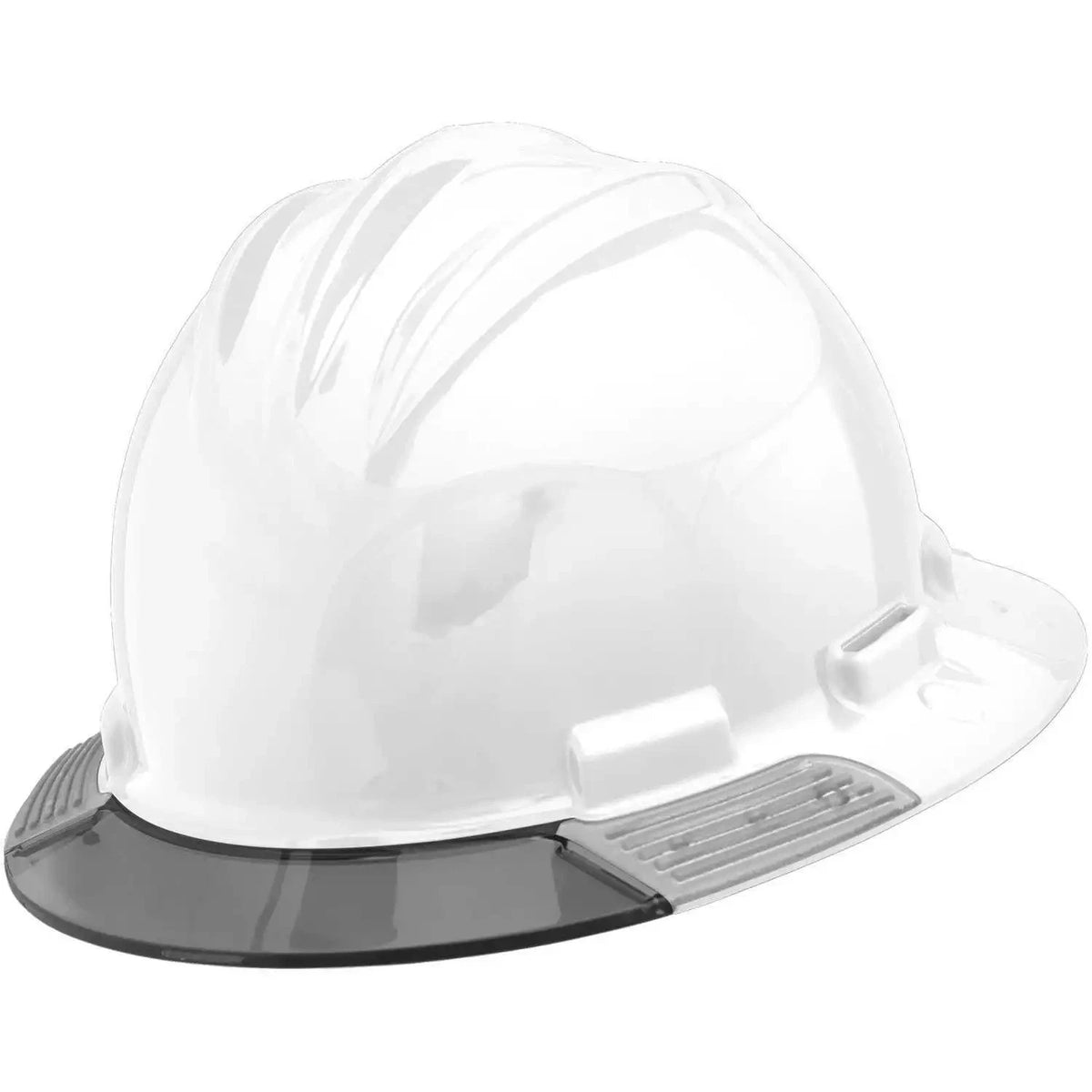 White Hard Hat with Grey Visor and Flex-Gear Suspension