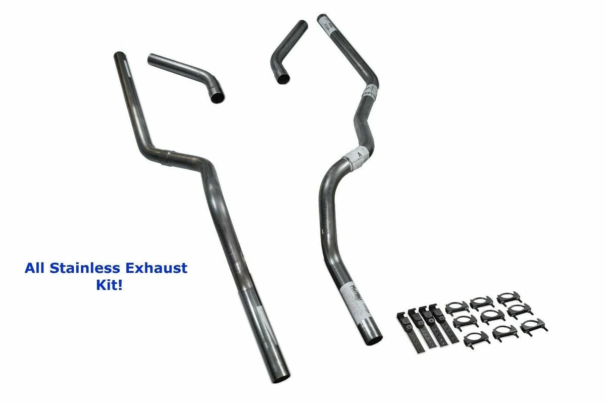 Dual Exhaust Kit for Ford F-150 (2004–2014) Corner Exit, No Muffler