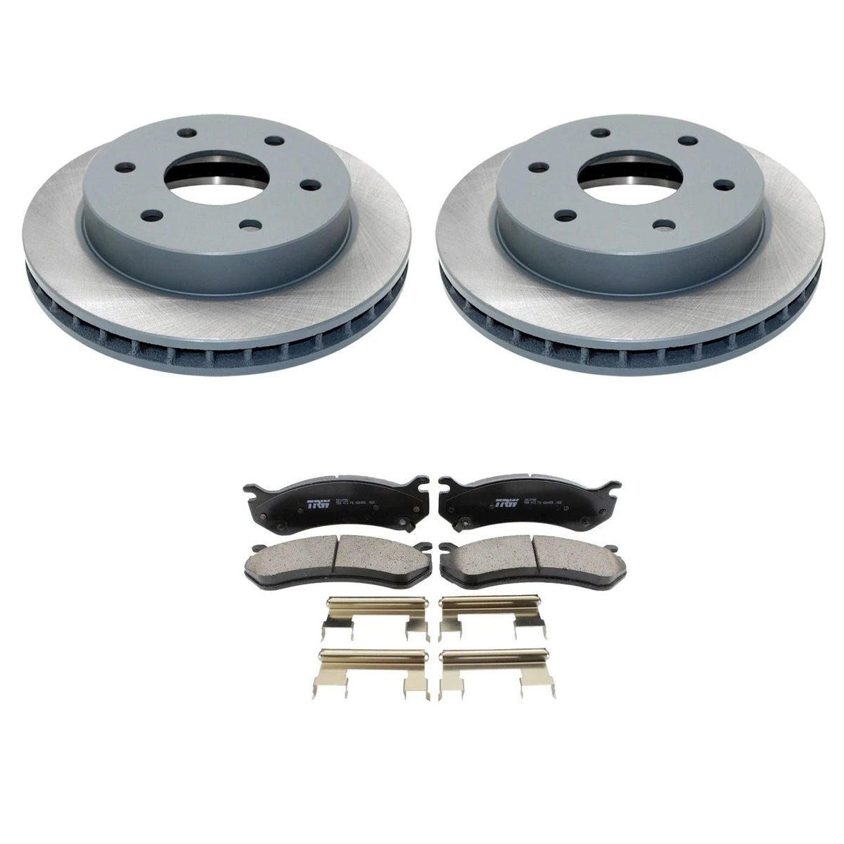 DuraGo Front Rotors & TRW Pro Ceramic Brake Pad Kit for Chevy Tahoe (2000)
