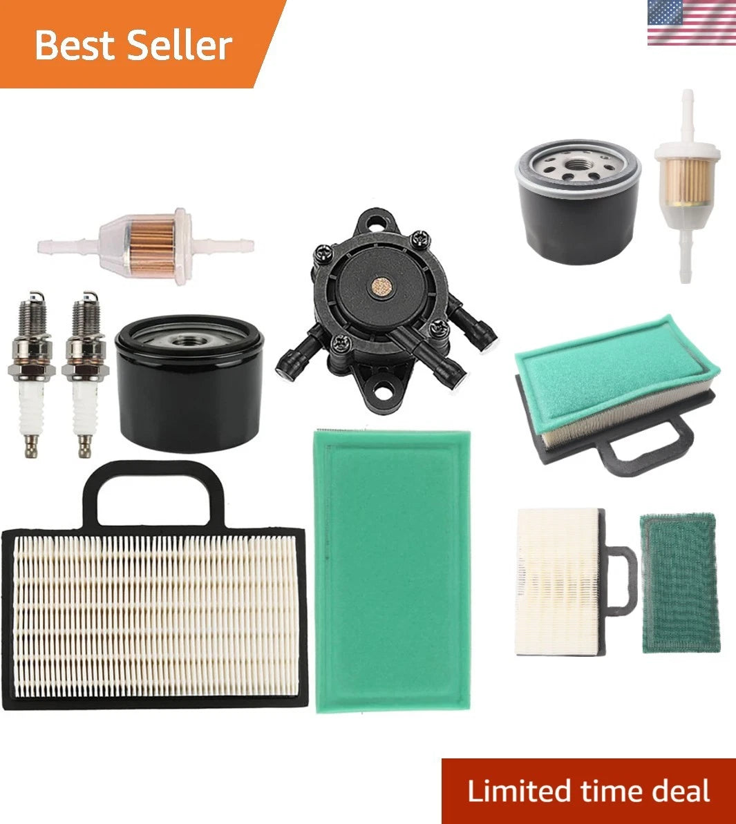 Air Filter & Oil Filter Set for John Deere & Briggs Mowers