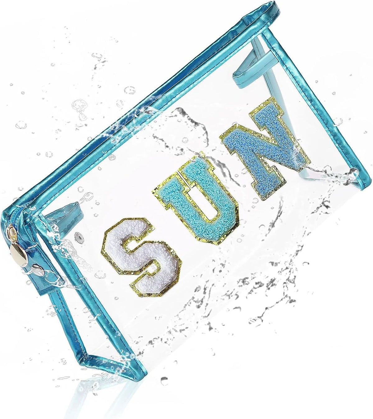 Clear Makeup Toiletry Pouch for Beach Vacation Essentials (Women)