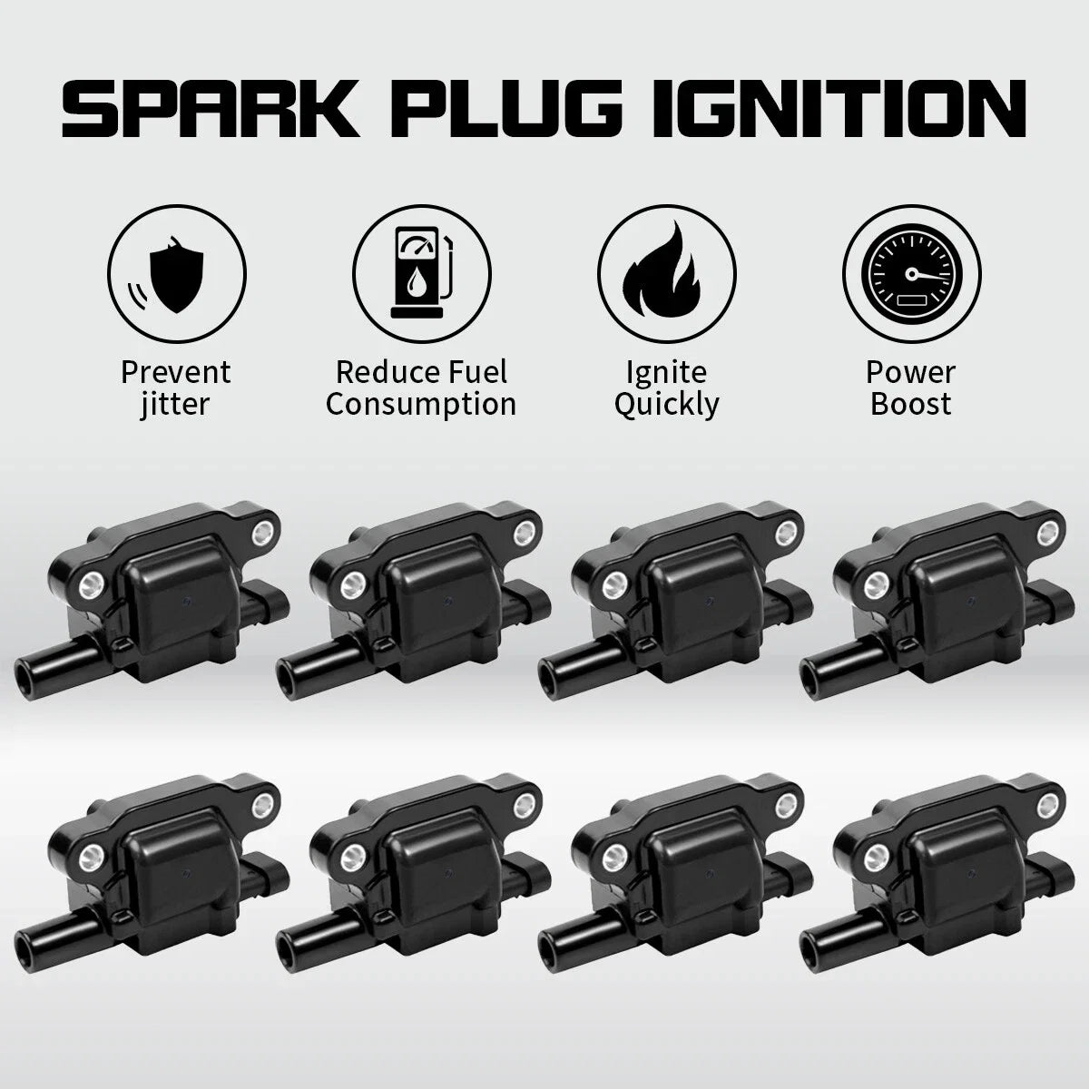 8X Ignition Coil for Chevy Silverado Tahoe GMC Sierra 4.8L 5.3L (2007–2013) UF413 12570616