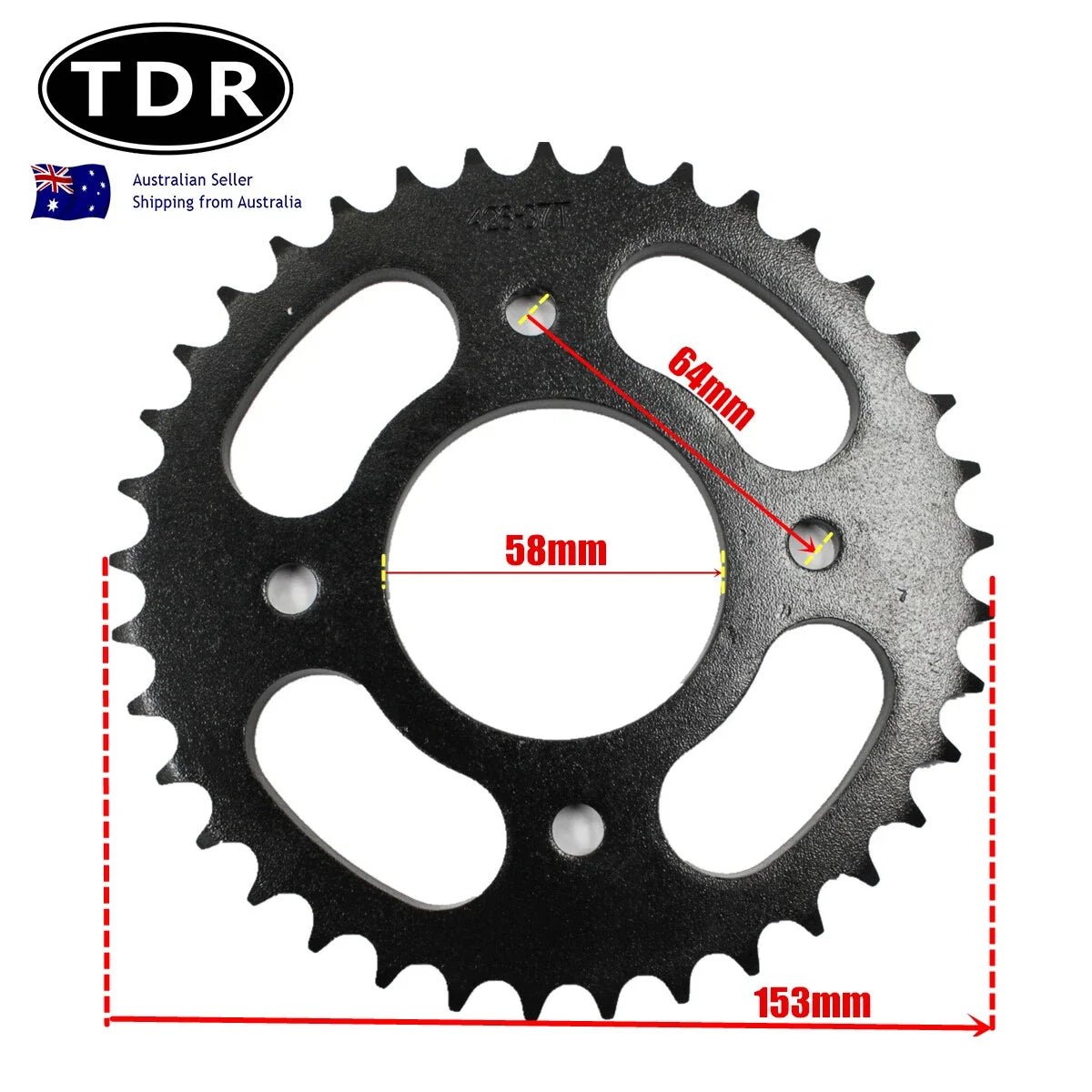 37T Rear Sprocket Cog for Thumpstar Atomic Dirt Bike (70/110/125cc)