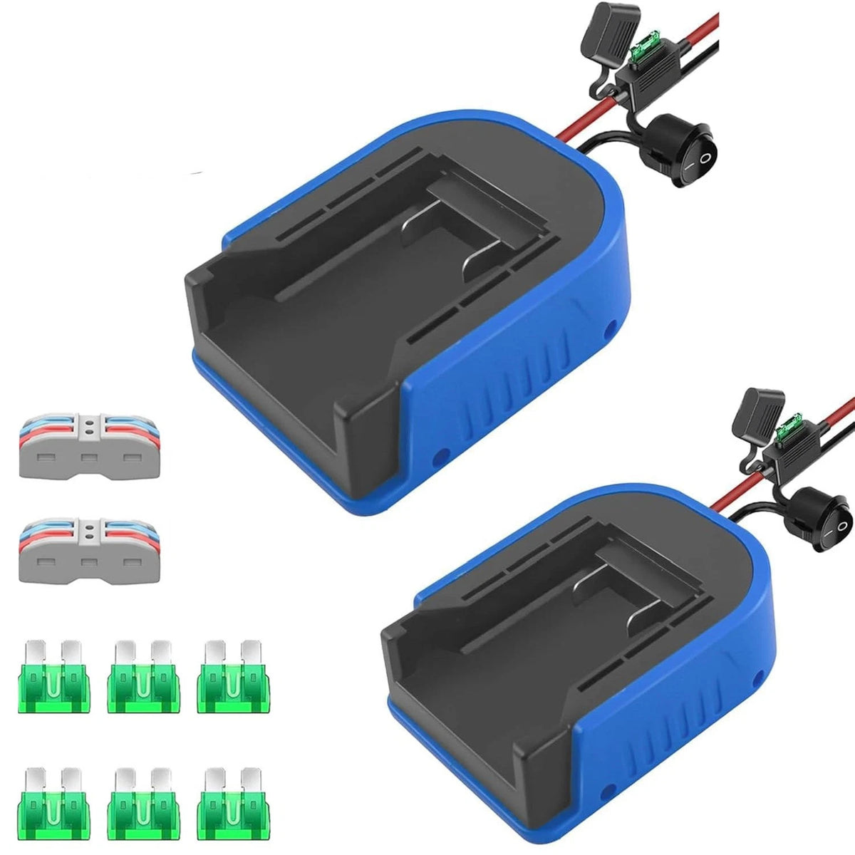 2 Packs Power Wheel Adapter with Fuse & Switch for Kobalt 24V Max Battery