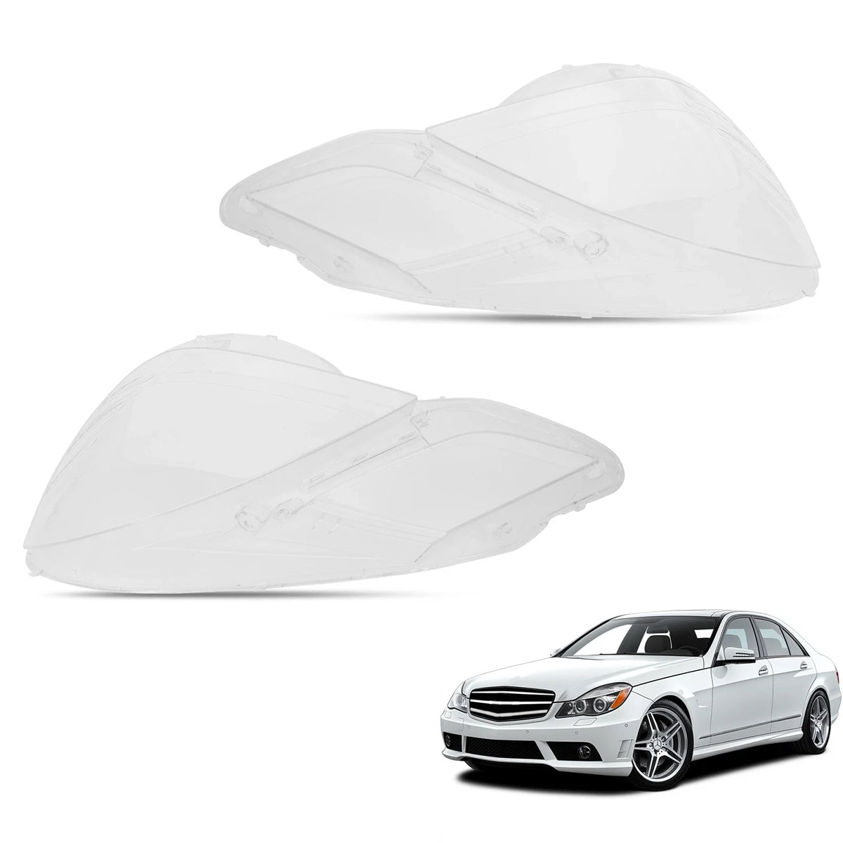 Headlight Lamp Lens Cover for Benz W212 E350 E500 E63 (2009–2013) A2128209561