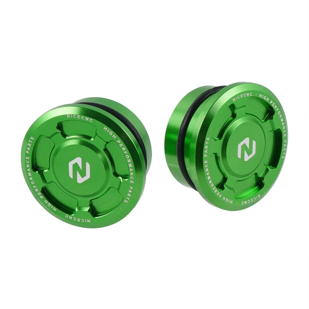 Pair Frame Hole Cover Caps for Kawasaki KLR650 (1987–2024)