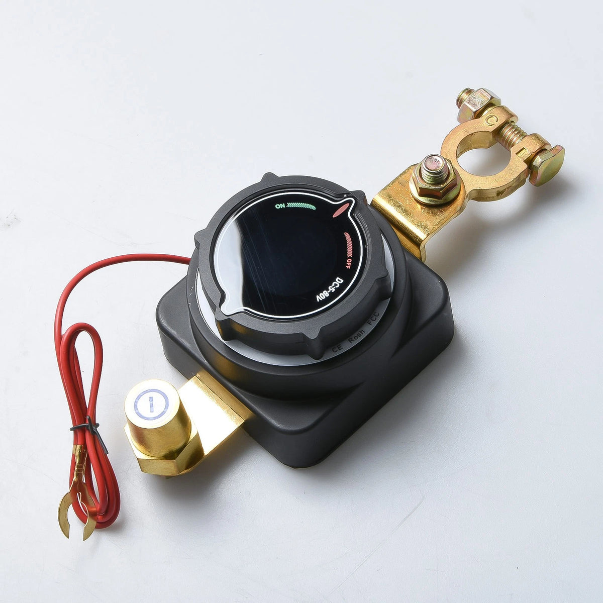 Nylon 66 Battery Switch with Voltmeter 300A 5-80V for RV Boat Marine Solar