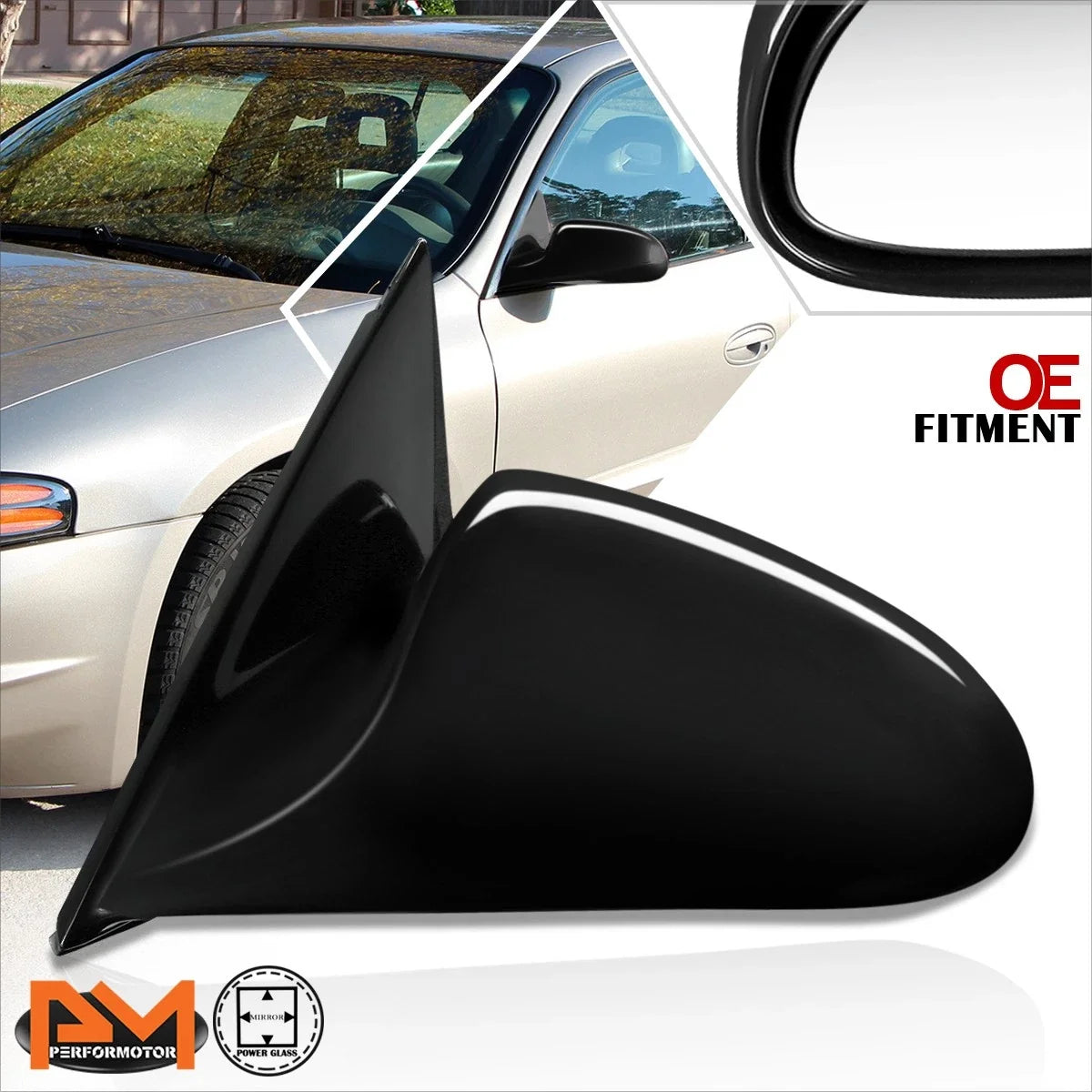 Powered Side Rear View Door Mirror Left for Pontiac Bonneville (2000–2005)