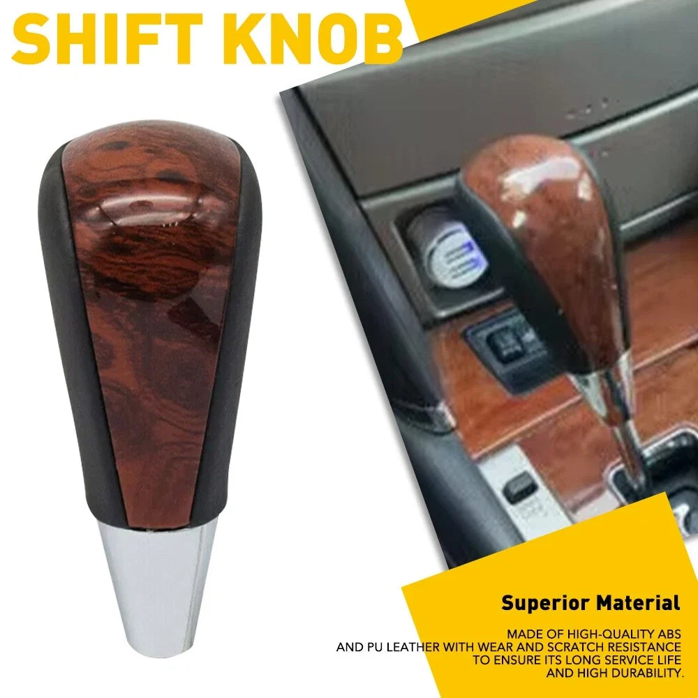 Leather Black Wood Gear Shift Knob for Toyota 4Runner (2006–2014)