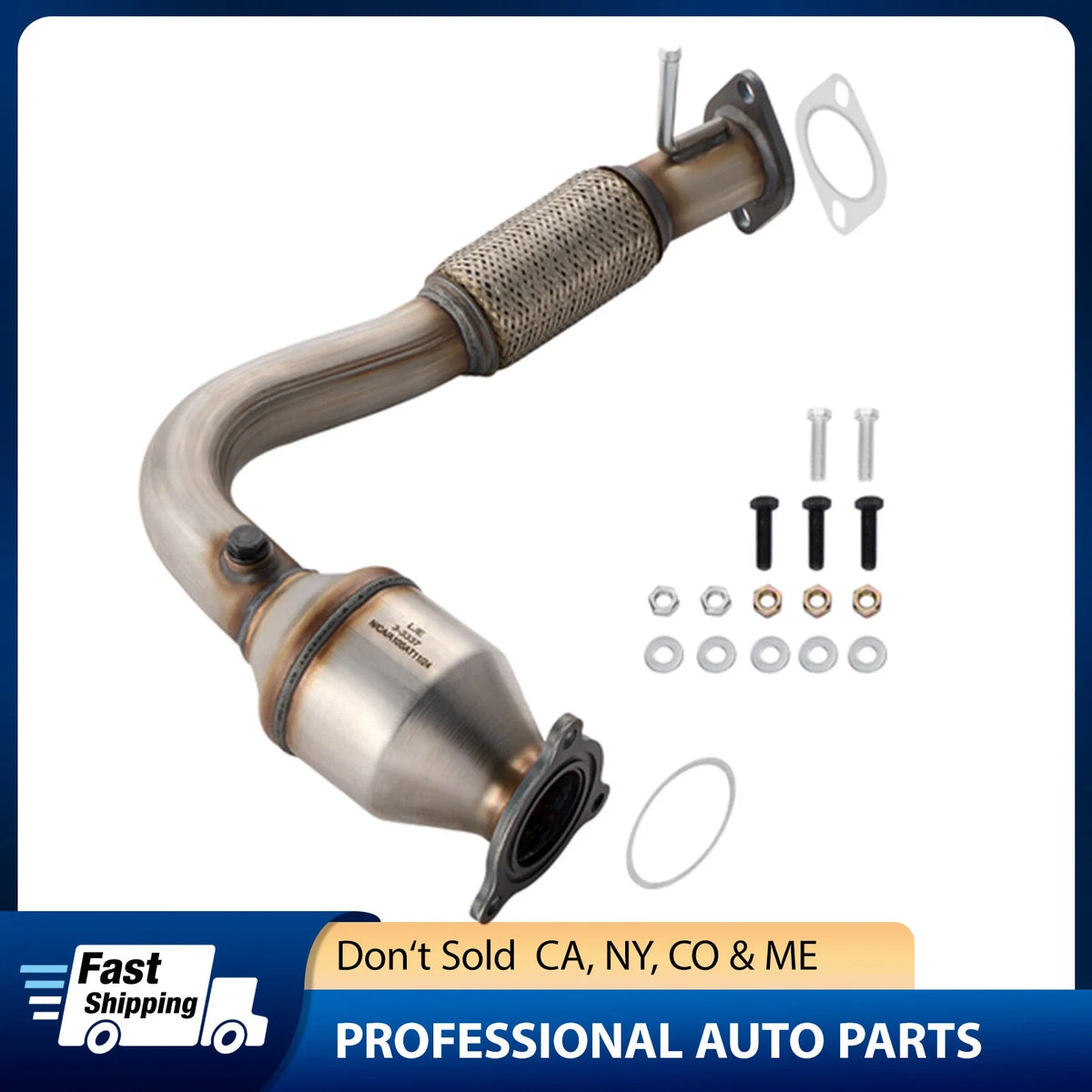 Catalytic Converter Flex Pipe & Gaskets for Chevy Equinox GMC Terrain (2010–2014)