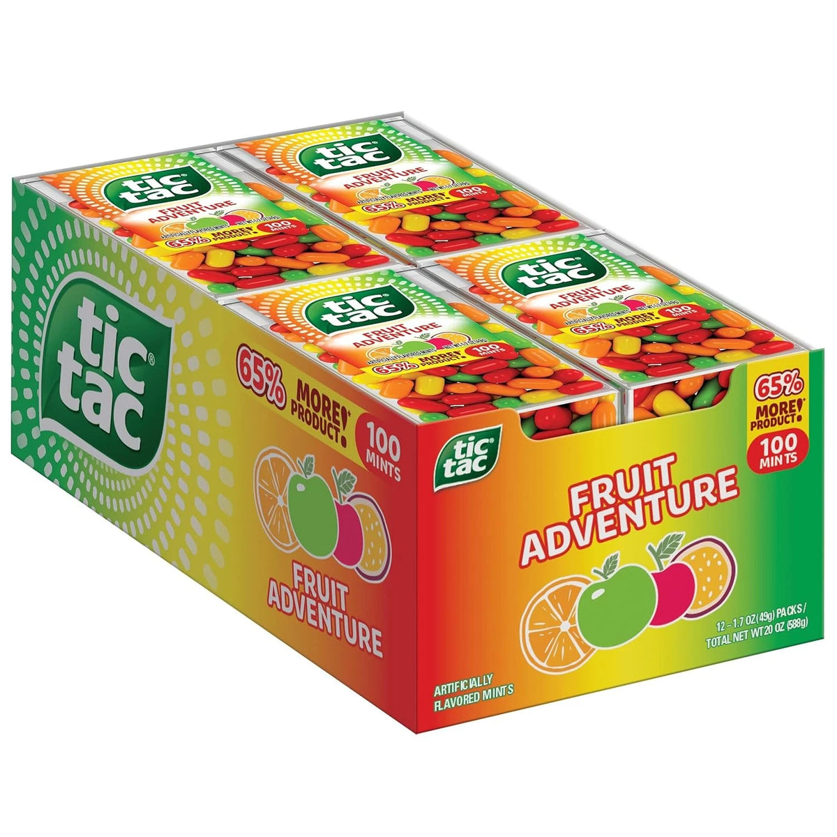 Set of 12 Pocket-Sized Tic Tac Mints - Fruit Adventure Flavor