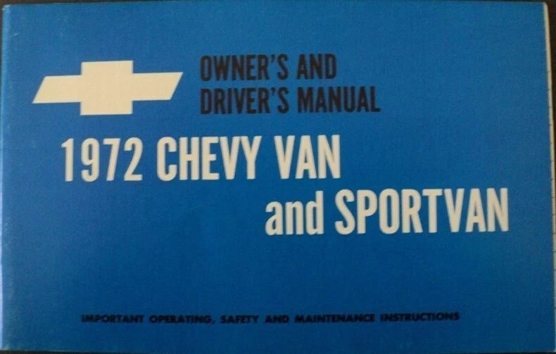 Owners Manual for Chevrolet Van Sportvan (1972)