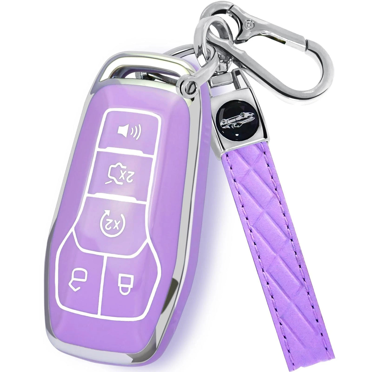 Key Fob Cover Case for Ford (2015–2023) - Soft TPU Shell, 5 Button