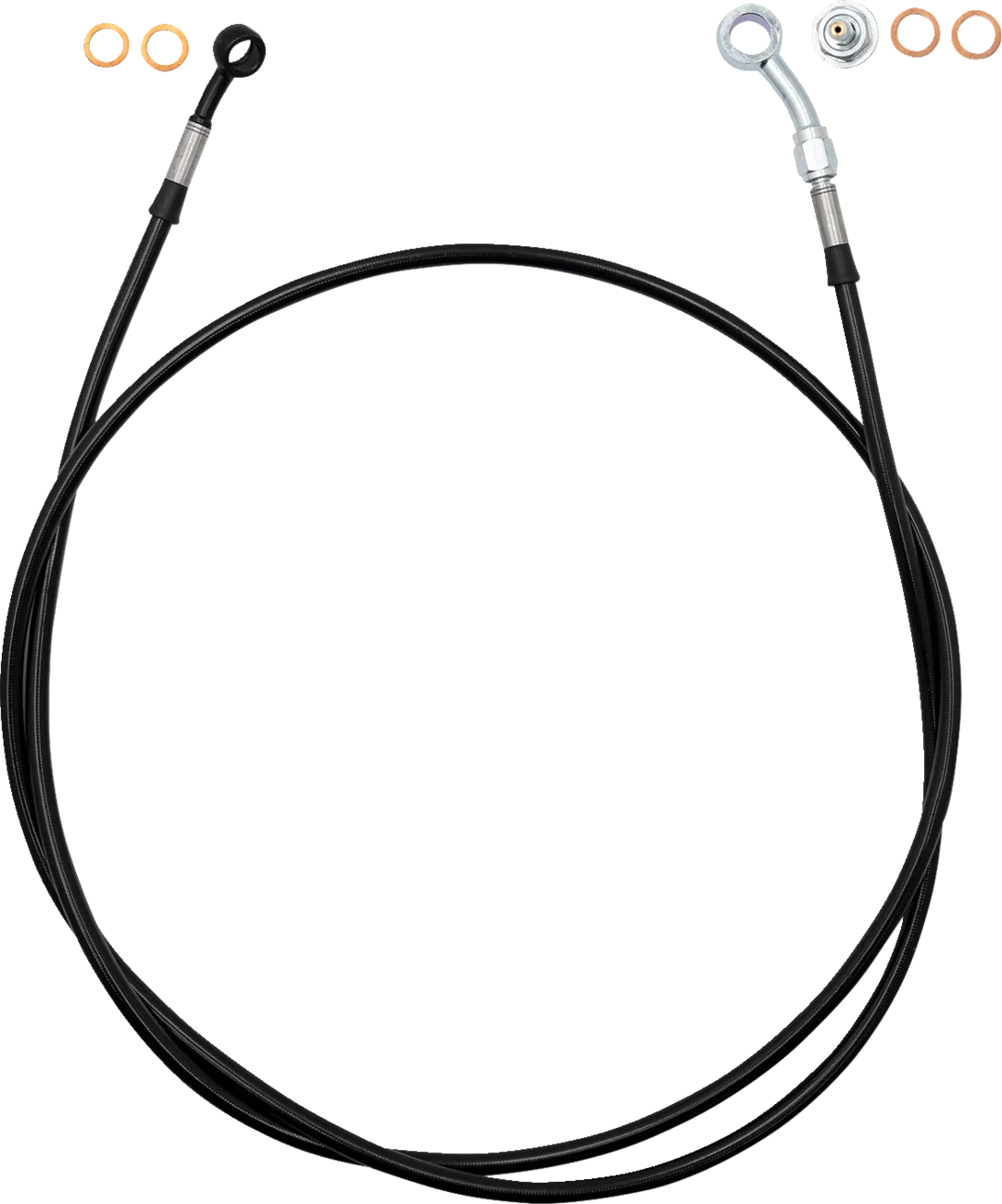 EZ Install Brake Line for FAT BAGGERS INC. (65" Black Braid)