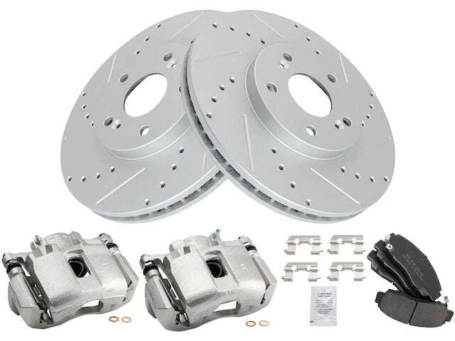Set of 4 Brake Pads Rotors Calipers for Acura TSX (2004–2010) 14169PJMB