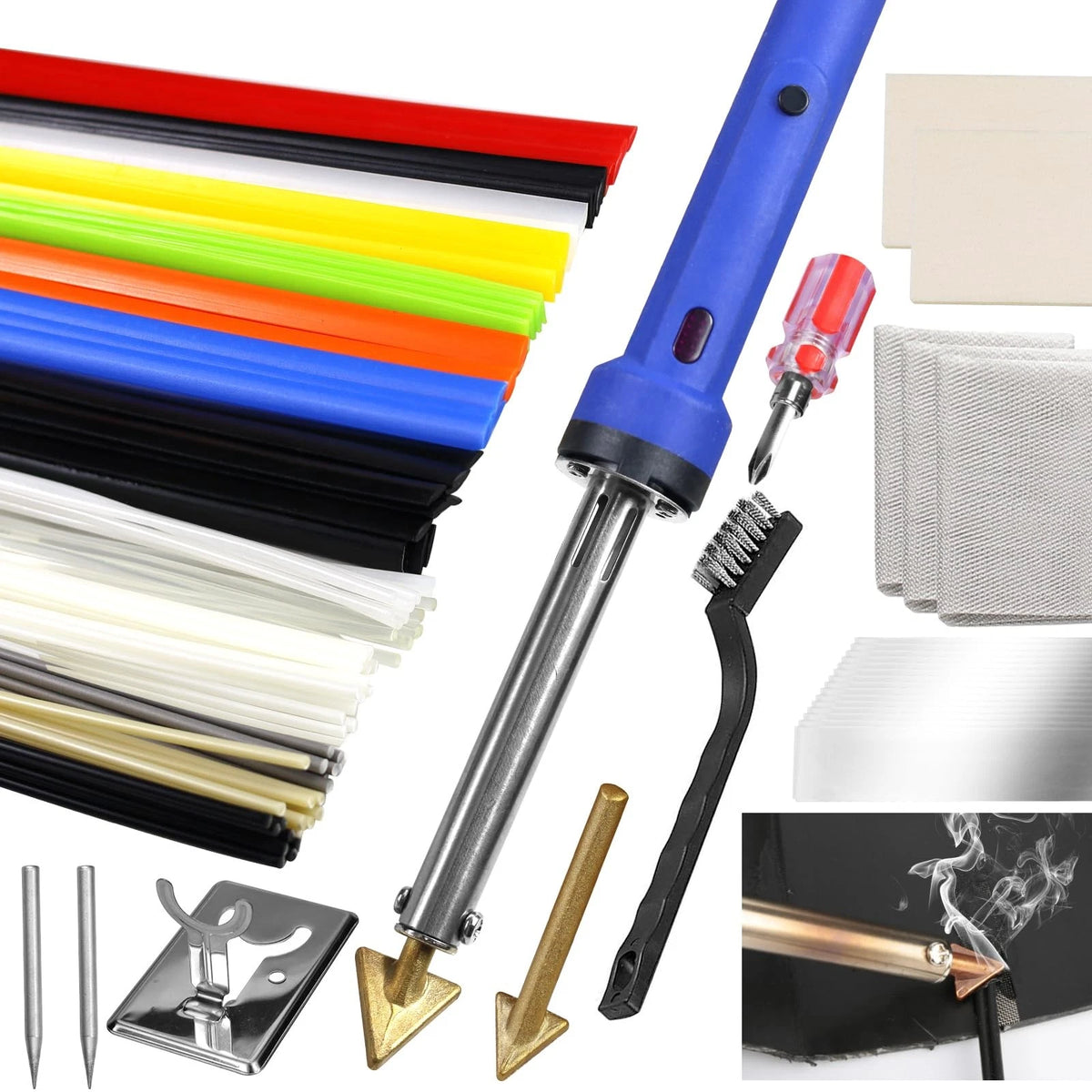100W Plastic Welding Kit with 121pcs for Automotive Repairs
