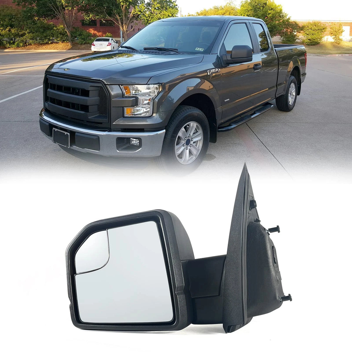 Left Driver Side Door Mirror with Blind Spot Glass for