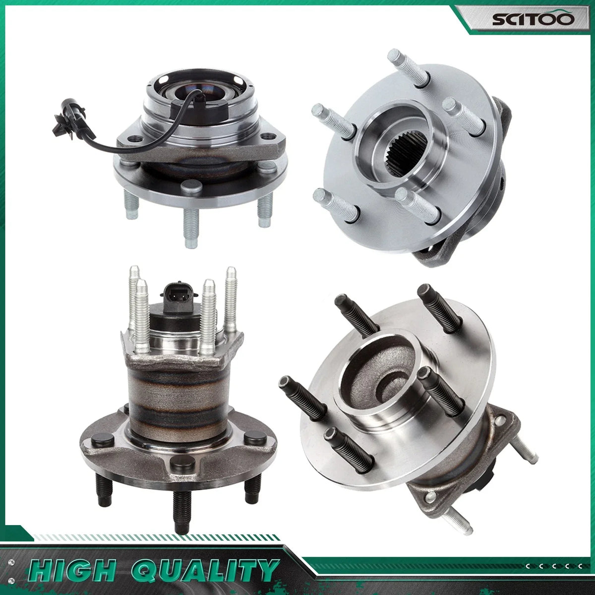 Set of 4 Wheel Bearings for Chevrolet Malibu (2004–2012)
