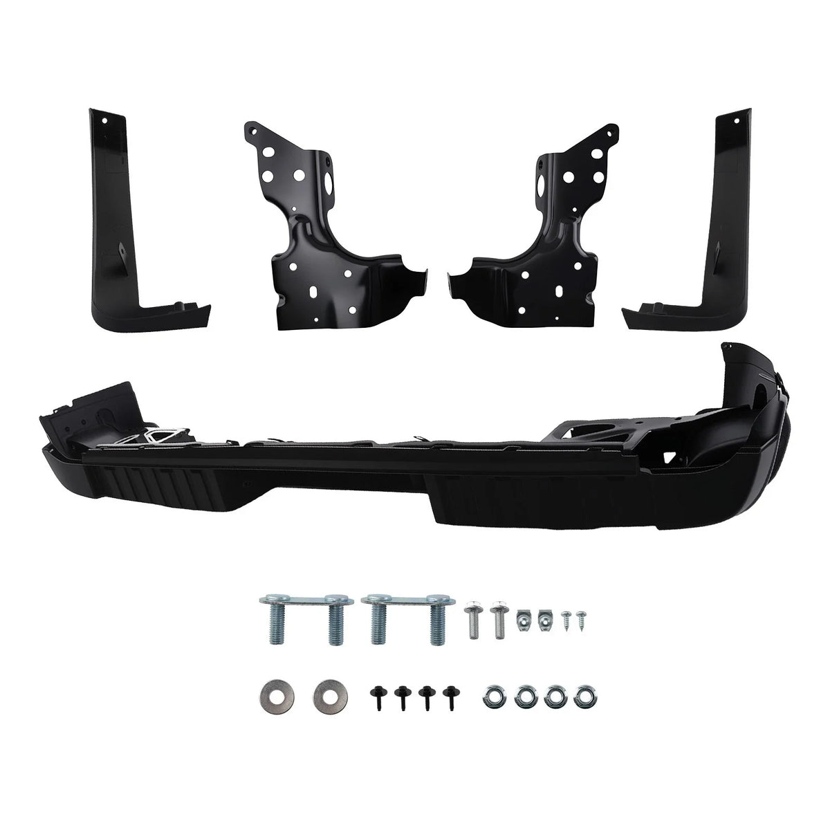 Rear Bumper Assembly for Chevrolet Silverado/GMC Sierra 1500 (2014–2018) Black