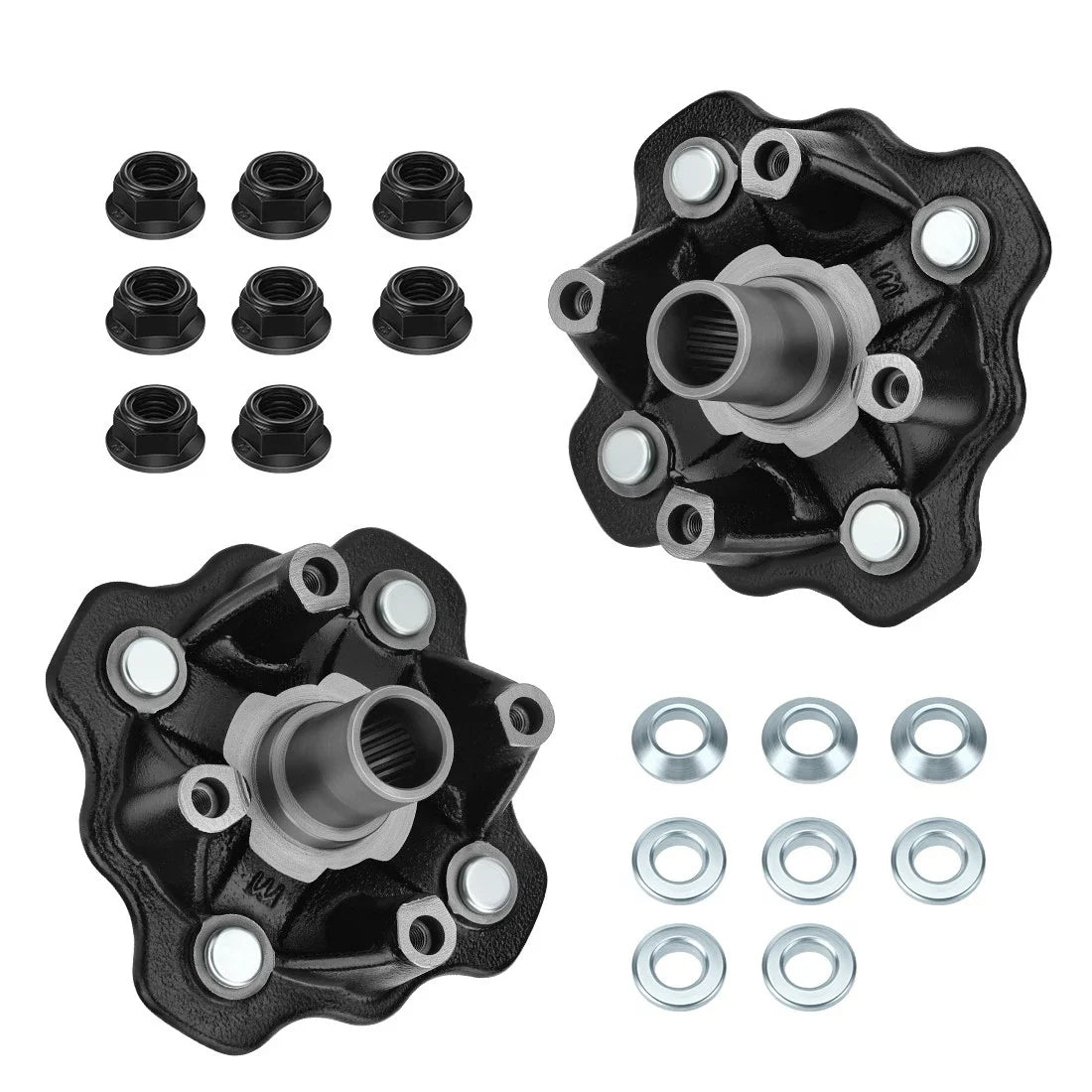 2X Front Wheel Hub & Nuts for Suzuki Vinson 500, Eiger 400 (2002–2007)