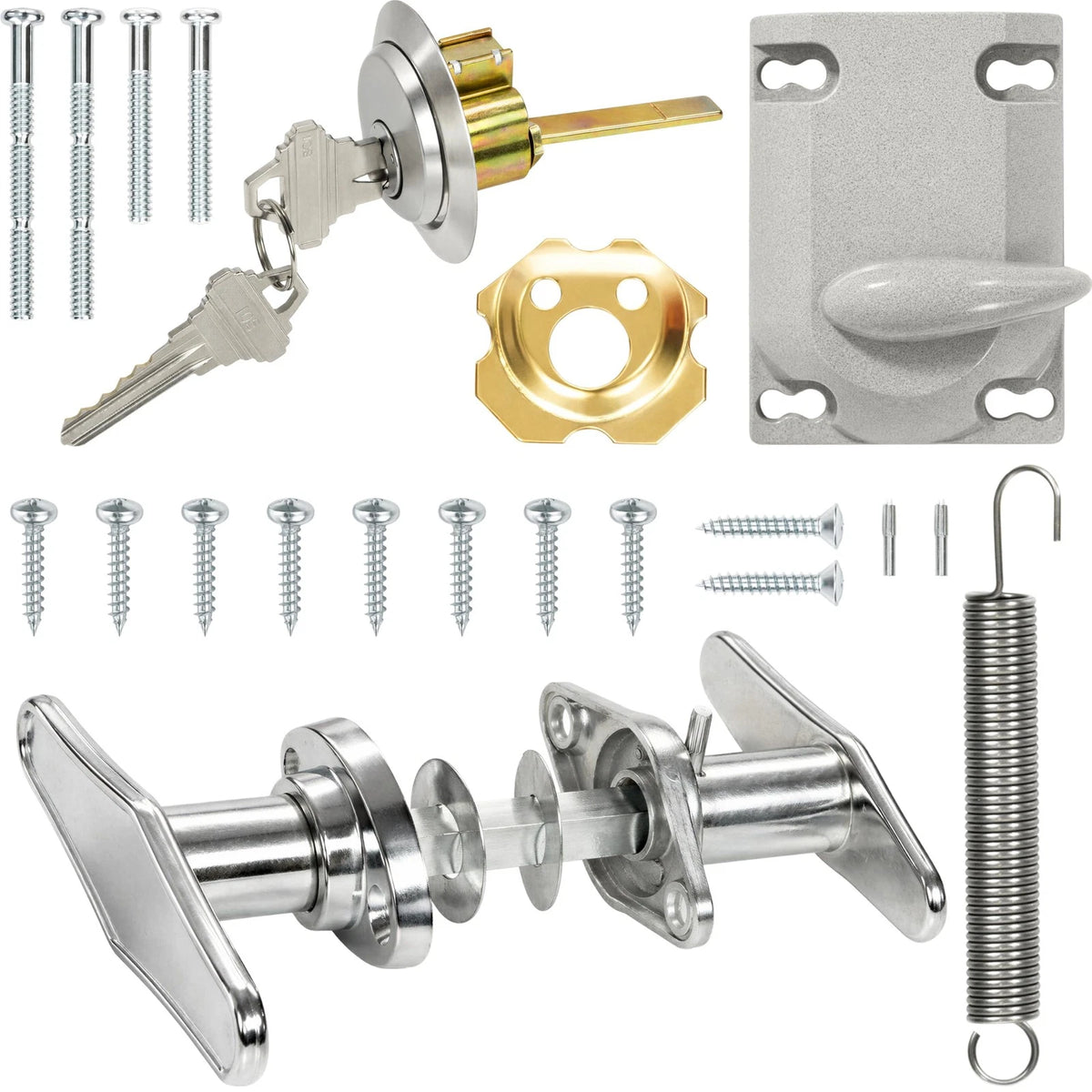 T Handle Cylinder Lock Kit for Garage Door (2.5 inches)