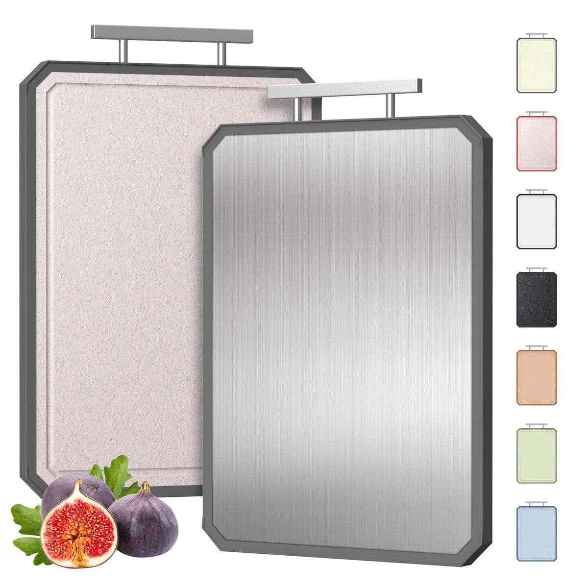 2 in 1 Stainless Steel Cutting Board for Kitchen (No Part Numbers)