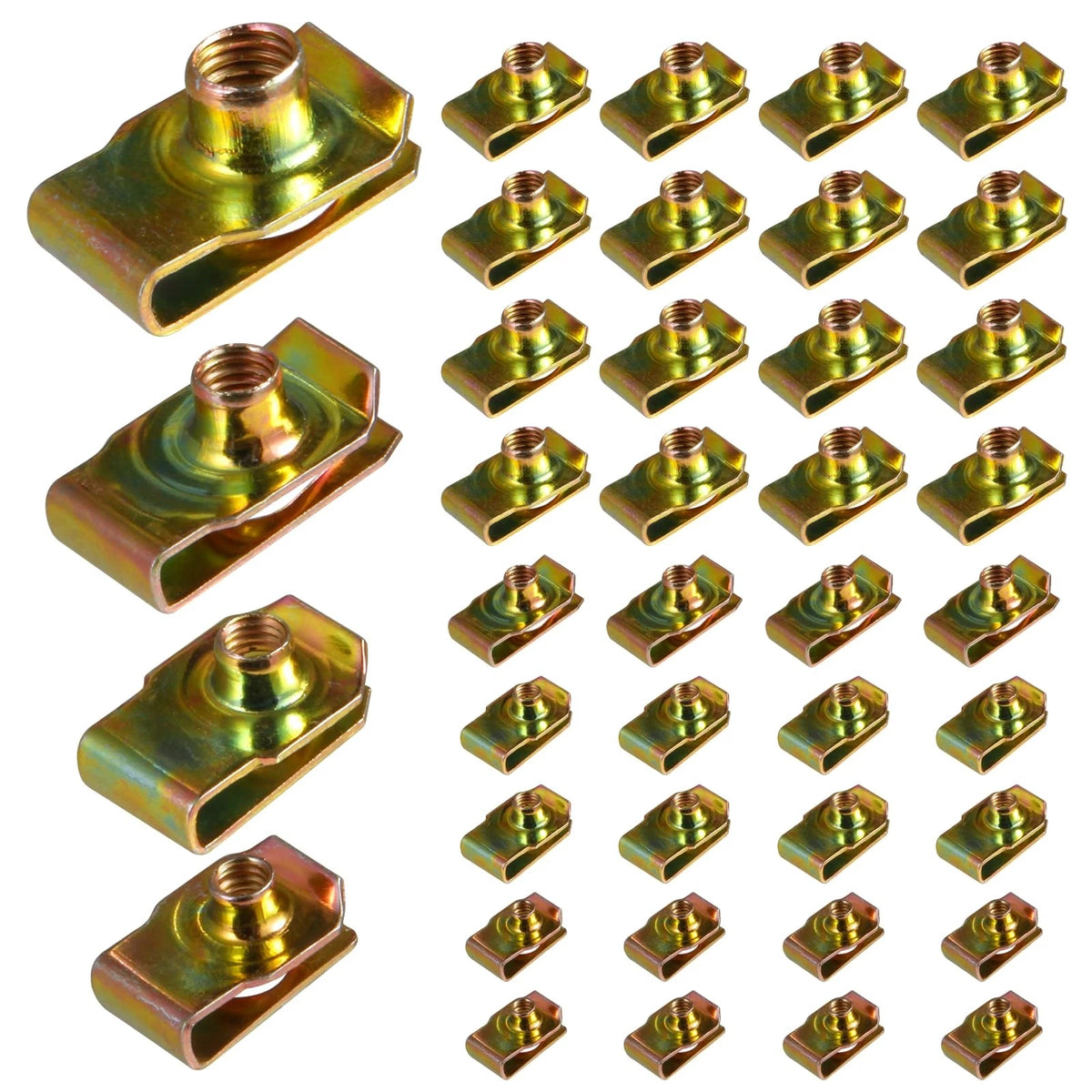 80 Piece U-Clip Nut Set for Auto Car (M4 M5 M6 M8 Assortment)