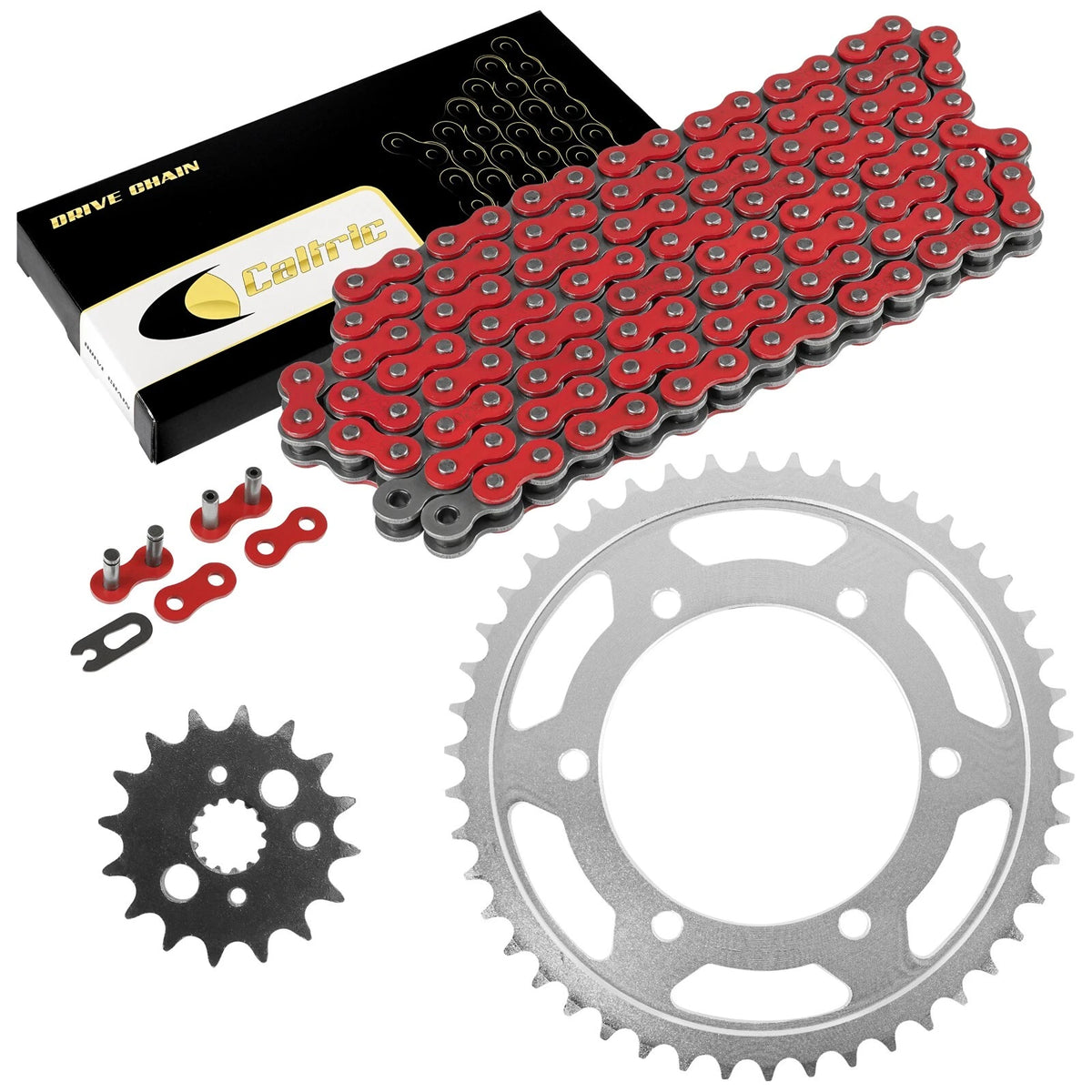 Red Drive Chain and Sprocket Kit for Kawasaki Vulcan 800 VN800A (1995–1996) EG4624CH182XO
