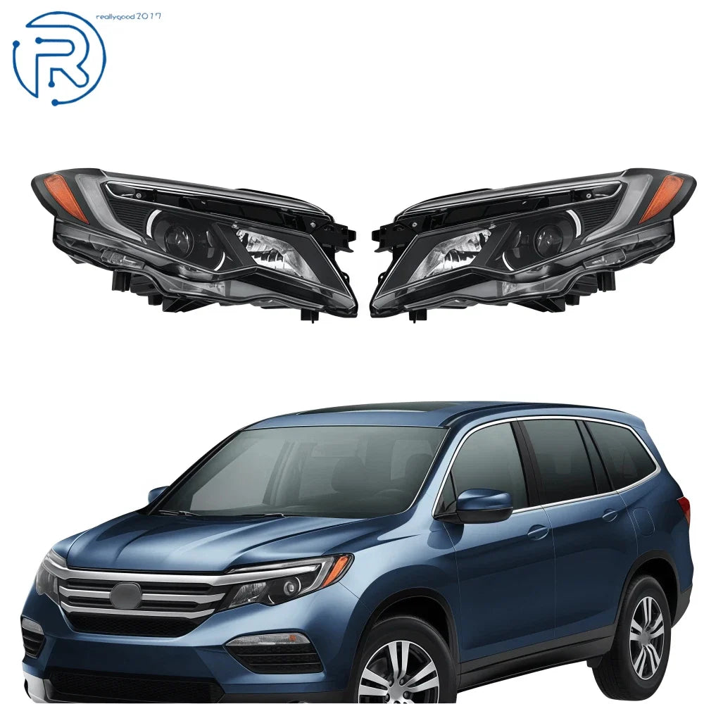 2X LED Headlight w/DRL for Honda Pilot (2016–2021), Ridgeline (2017–2020), Passport (2019–2021)