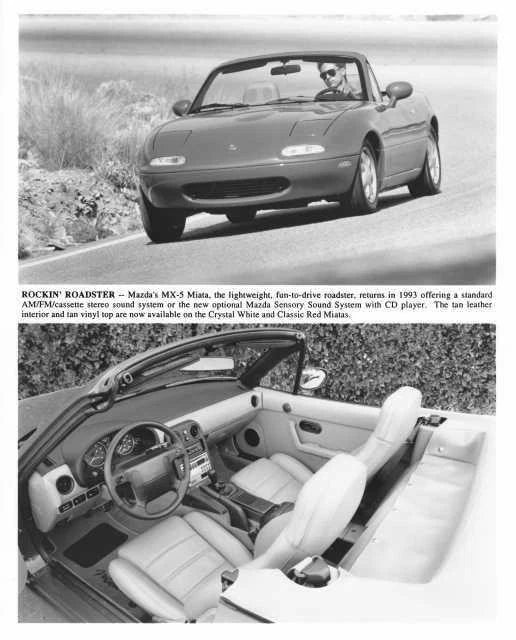 Exterior & Interior Press Photo for Mazda MX-5 Miata (1993)