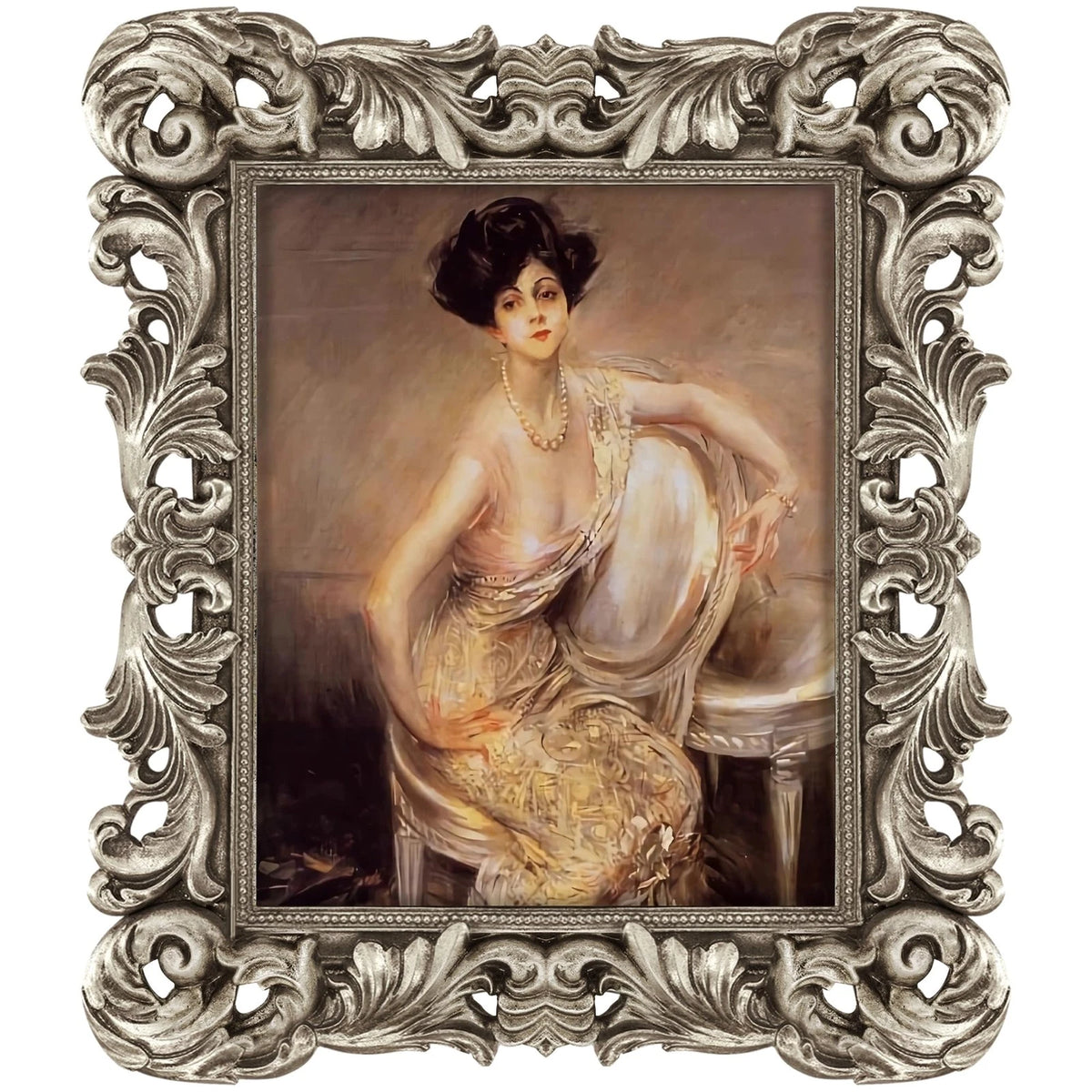 8x10 Ornate Vintage Baroque Picture Frame for Tabletop Wall Display