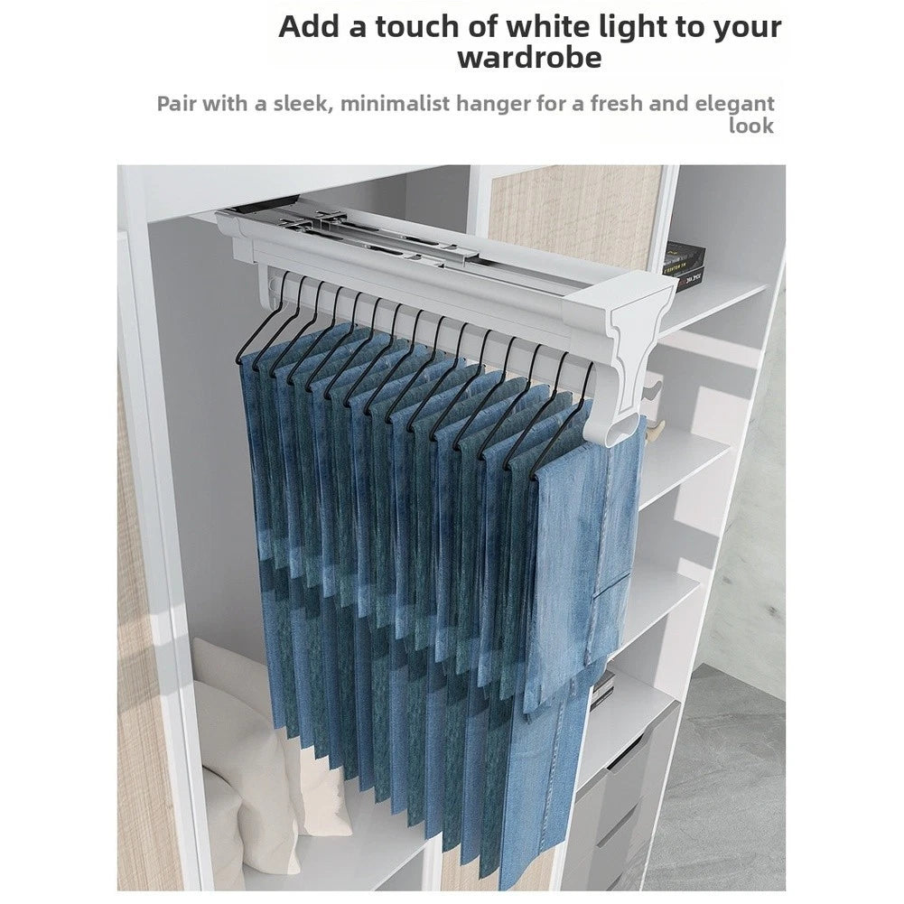 Space Saving Pants Hanger Slide Rail for Wardrobe Storage