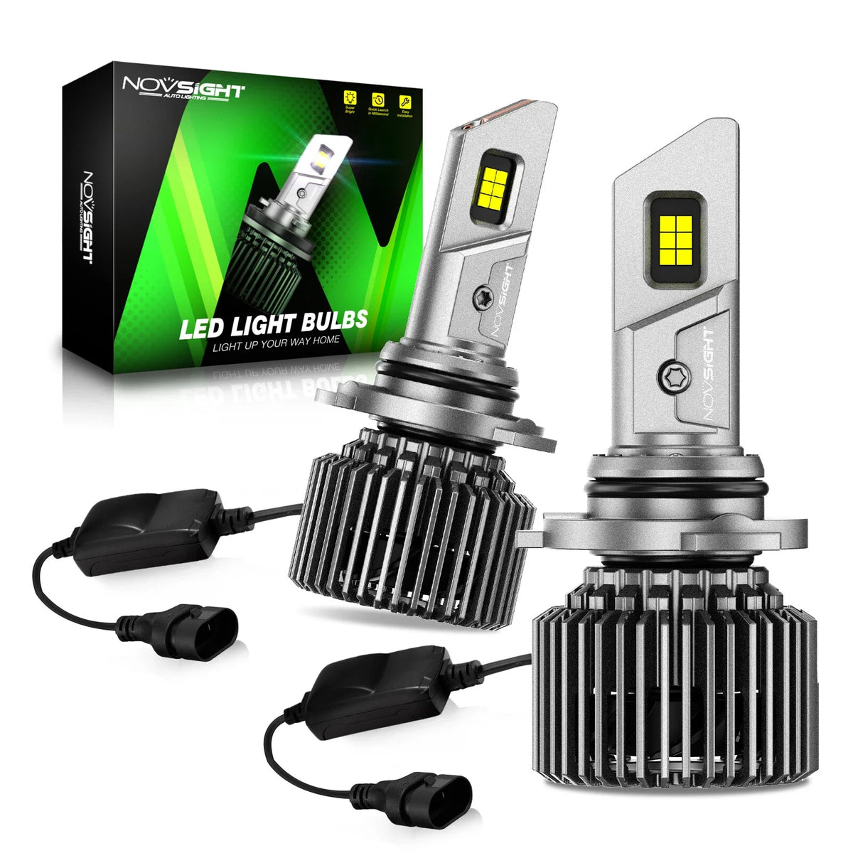 2X 9005 HB3 LED Headlight Bulbs for NOVSIGHT (6500K)