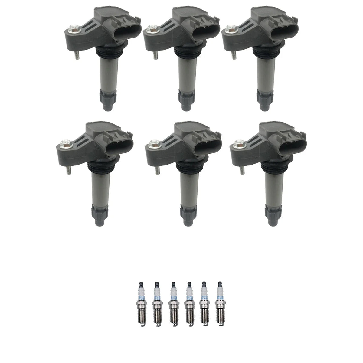 Set of 6 Ignition Coils & Denso Platinum Spark Plugs for CTS SRX (2008–2015)