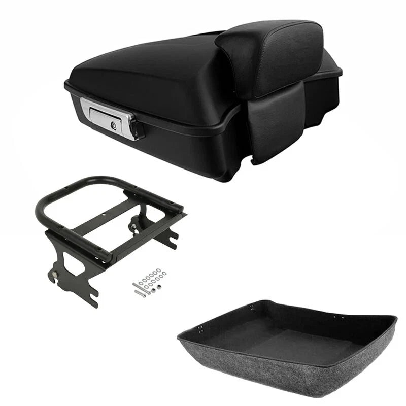 Chopped Trunk Backrest Mount for Harley Touring (1997–2008) Matte Black