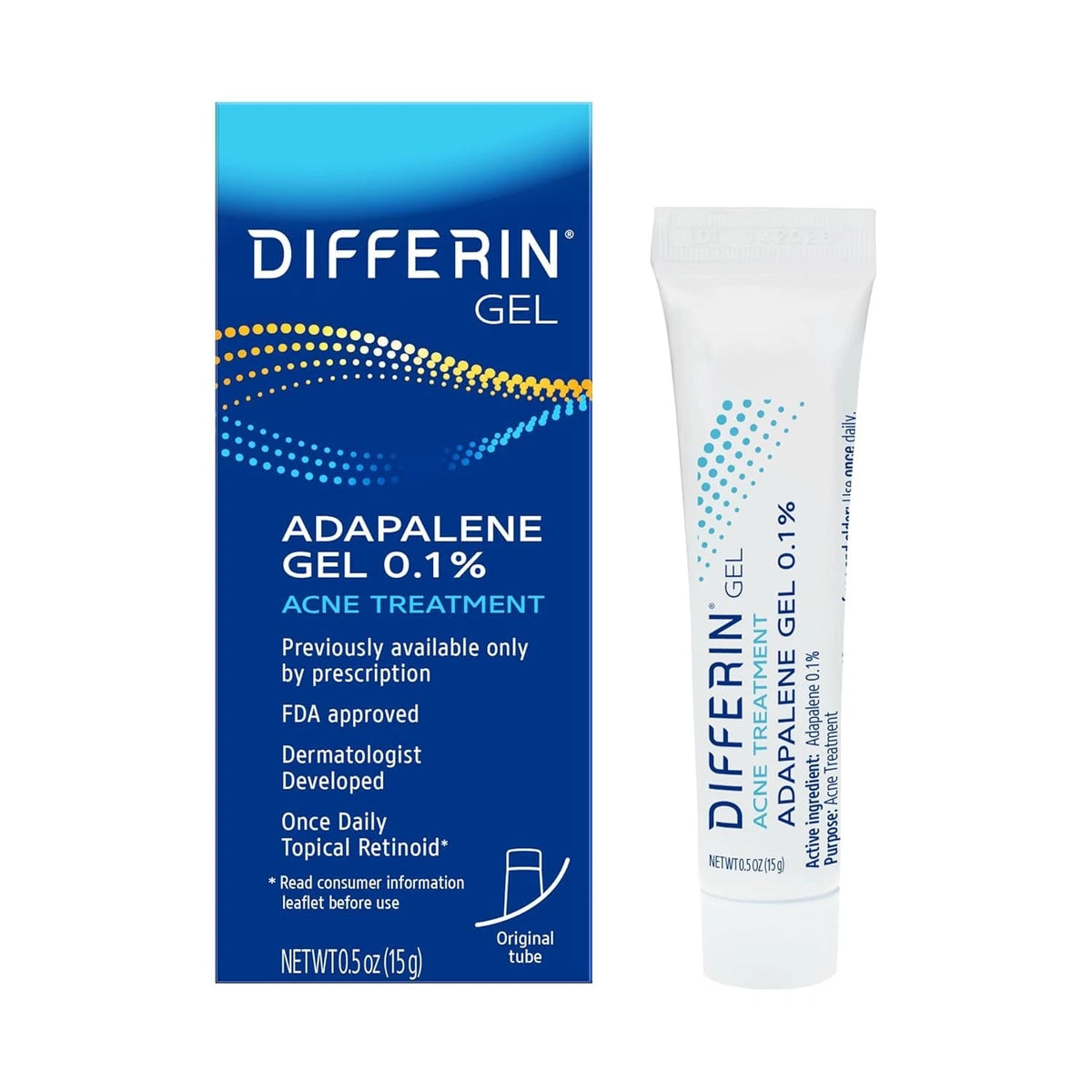 Differin Acne Treatment Gel for Acne (30 Day Supply, 15g)