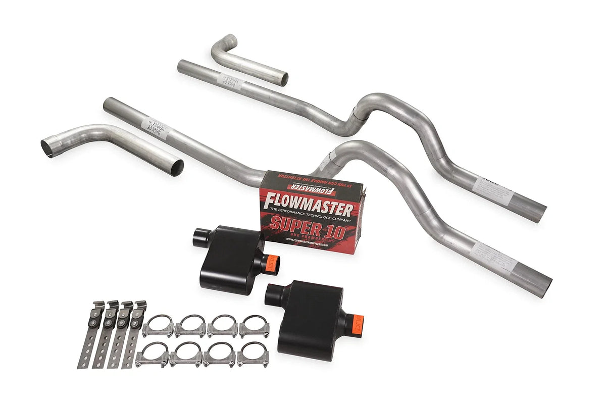Dual Exhaust Kit 2.5" Flowmaster Super 10 for GM C/K 20 3/4 Ton (1981–1987)