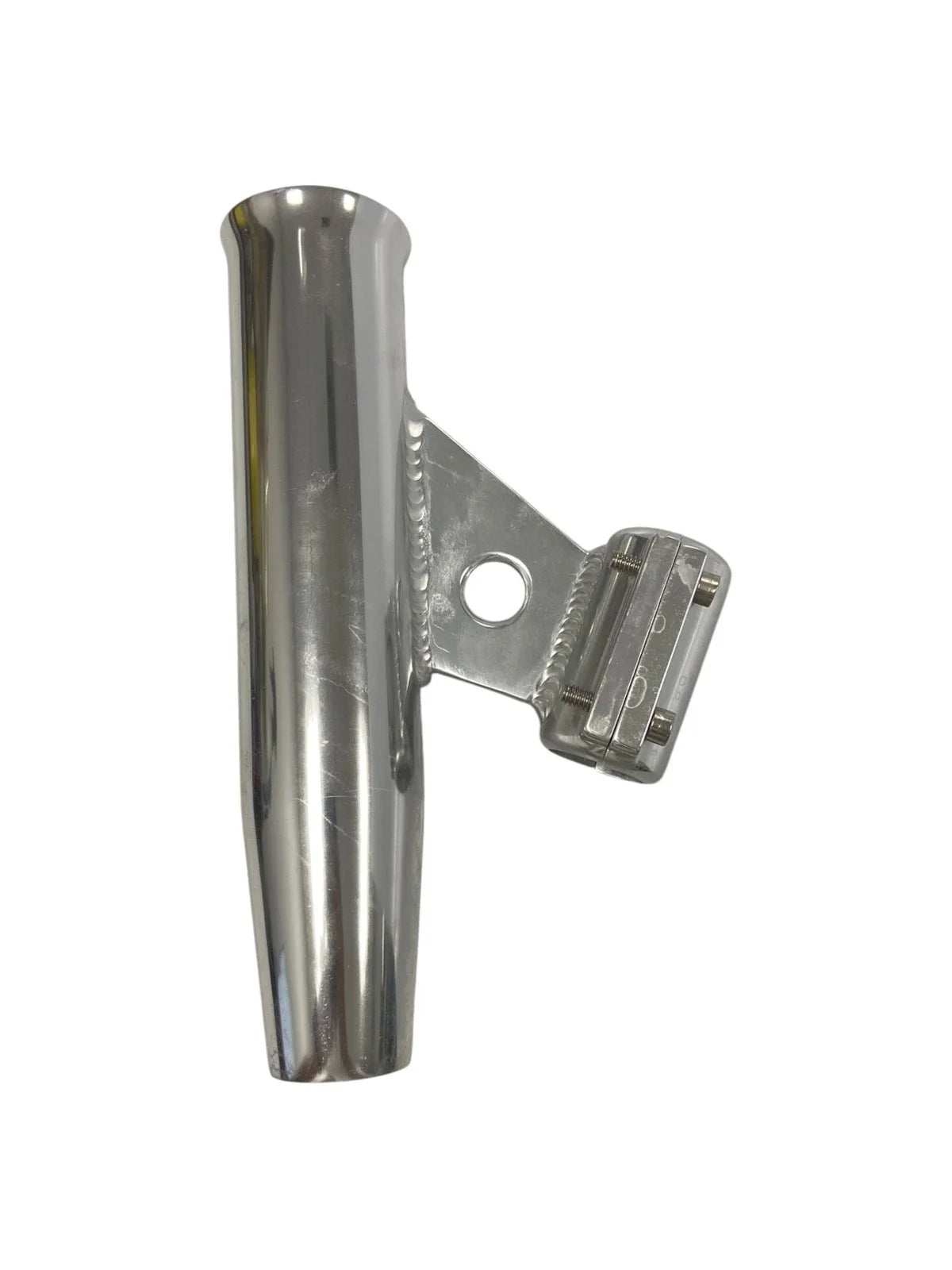 Tigress Silver Aluminum Rod Holder for 1in OD Pipe (Fixed Angled Mount)