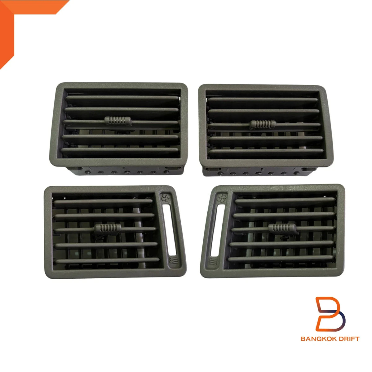 4x AC Heater Vents Grey for Holden Rodeo TF Pickup (1988-1996)