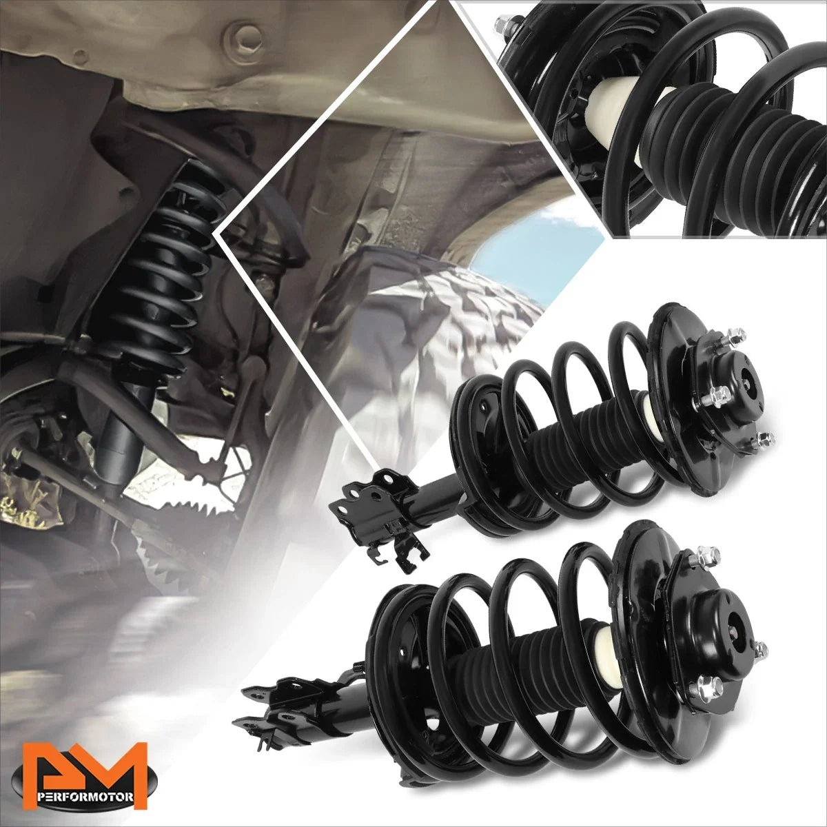Complete Front Struts Assembly Set w/Coil Springs for Nissan Altima Maxima (2002–2008)