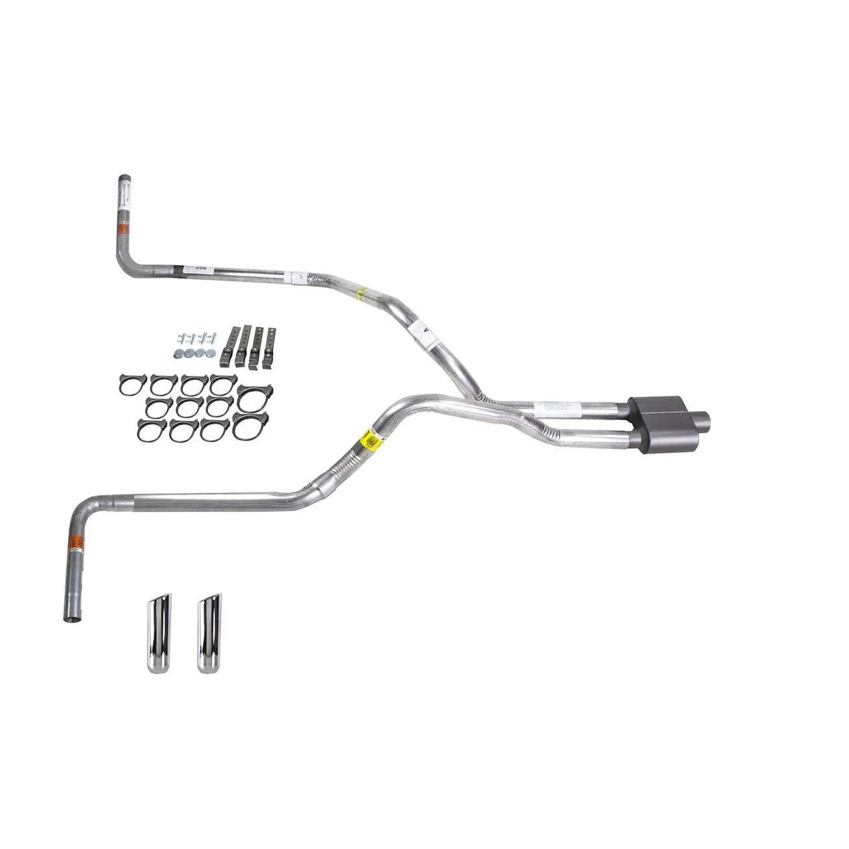 Dual Exhaust 2.5" Pipe 1 Chamber Muffler for Silverado (2007–2013)