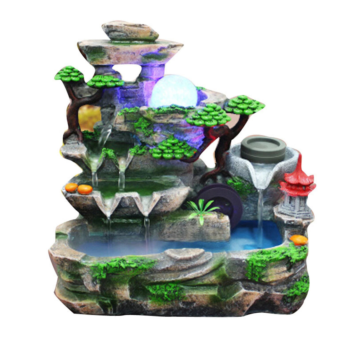 Indoor Rockery Fountain Goldfish Waterfall Desktop Decor