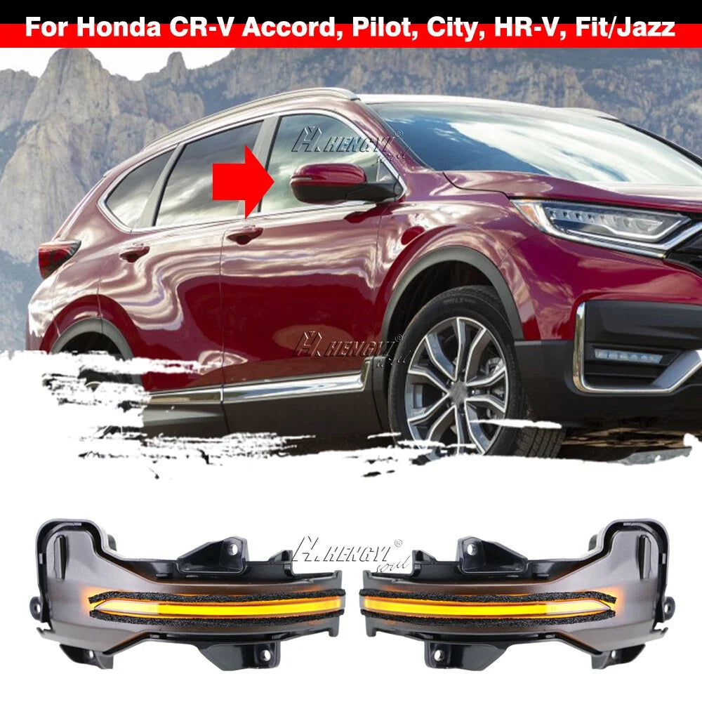 Dynamic LED Side Mirror Turn Signal Light for Honda CR-V (2012–2026), Accord (2013–2017)